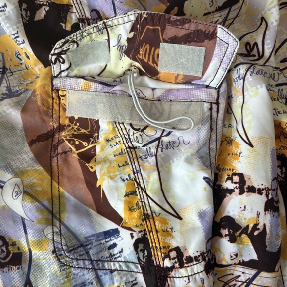 Quiksilver Kelly Slater Signature Board Shorts Swim Trunks Surf Drawstring 34 - Picture 5 of 5